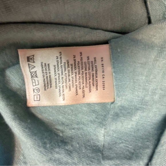 Anthropologie Maeve Cream Blue Bohemian Floral Patterned Faux Wrap Midi Skirt 12 - Picture 13 of 14